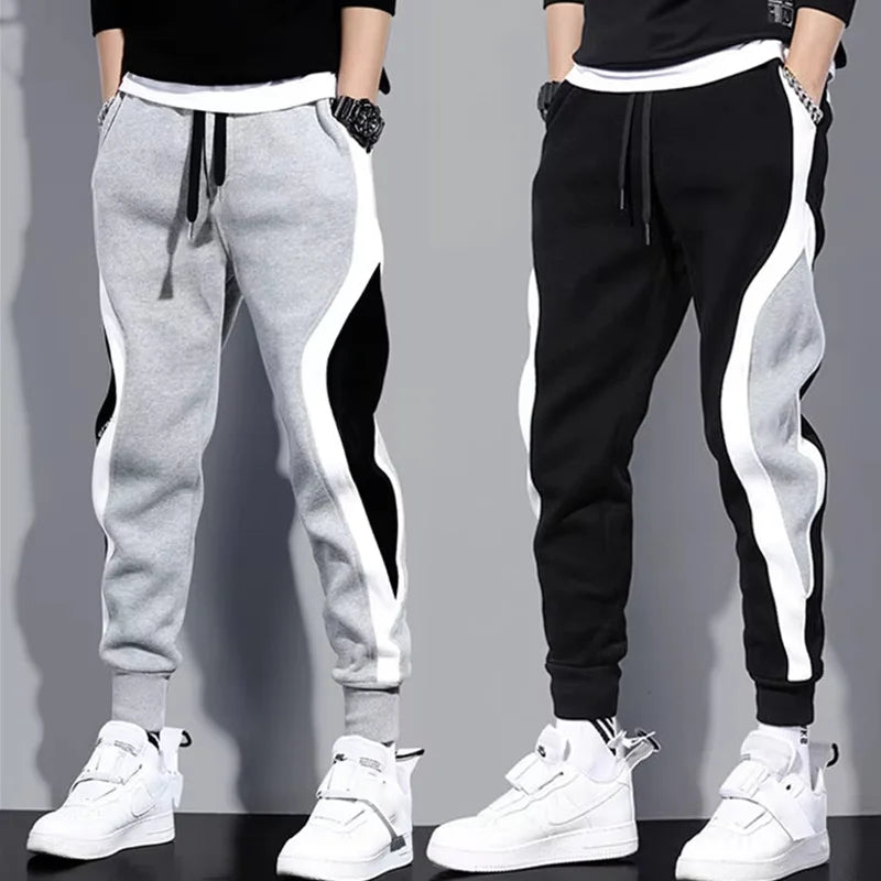 Calça Moleton Masculina com patchwork esportivo