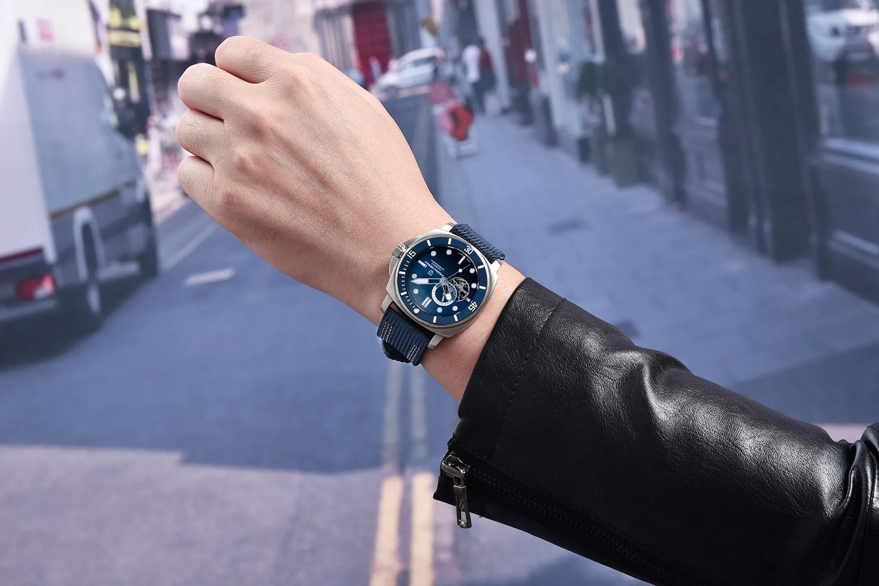 Relógio Pagani moda safira 200m à prova água automático timecode