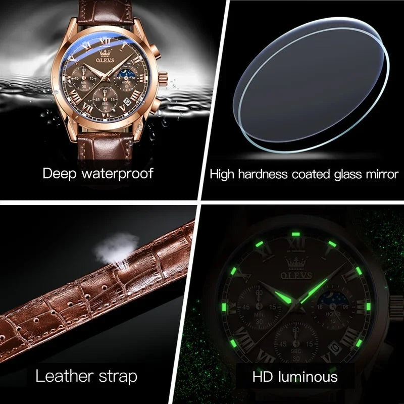 Relógio OLEVS Multifunctional Luminous Luxury