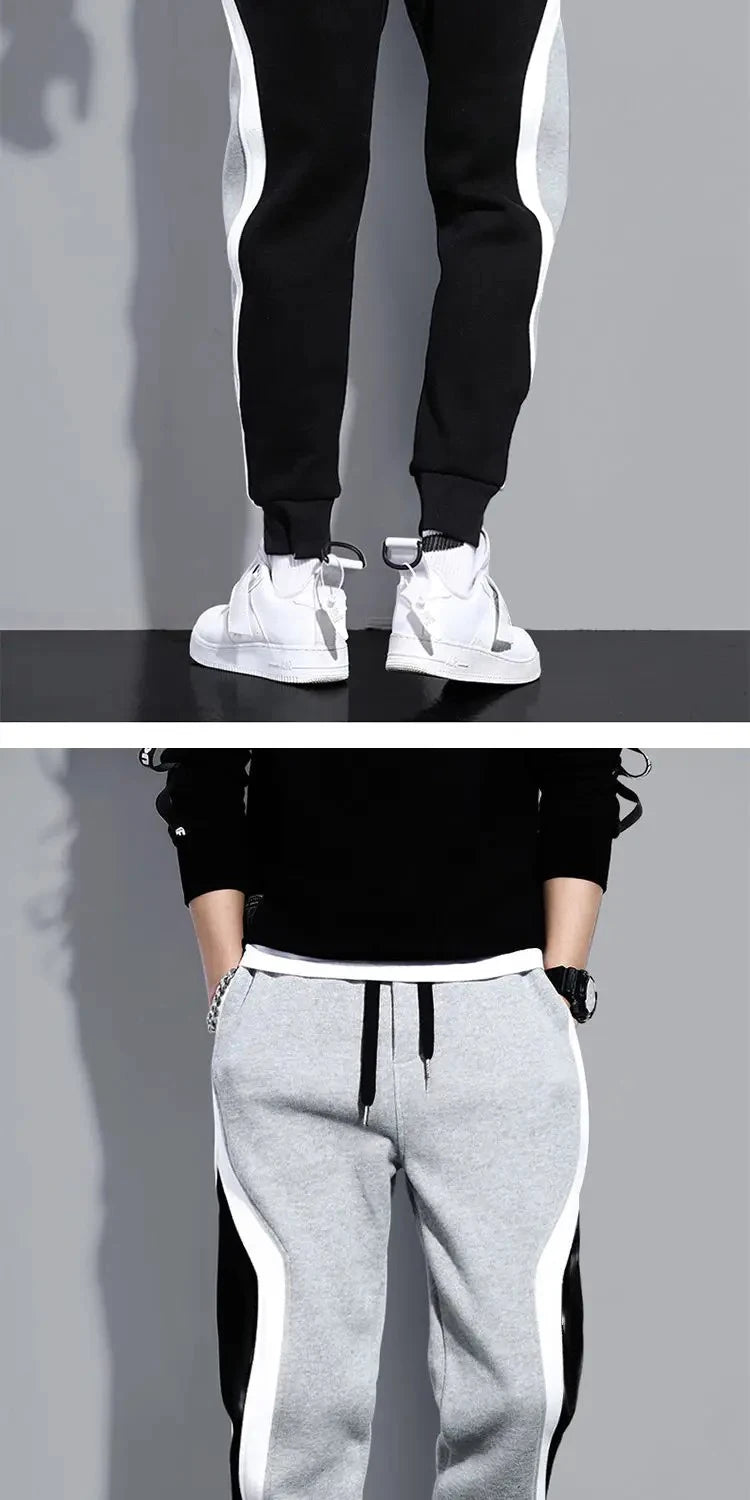 Calça Moleton Masculina com patchwork esportivo