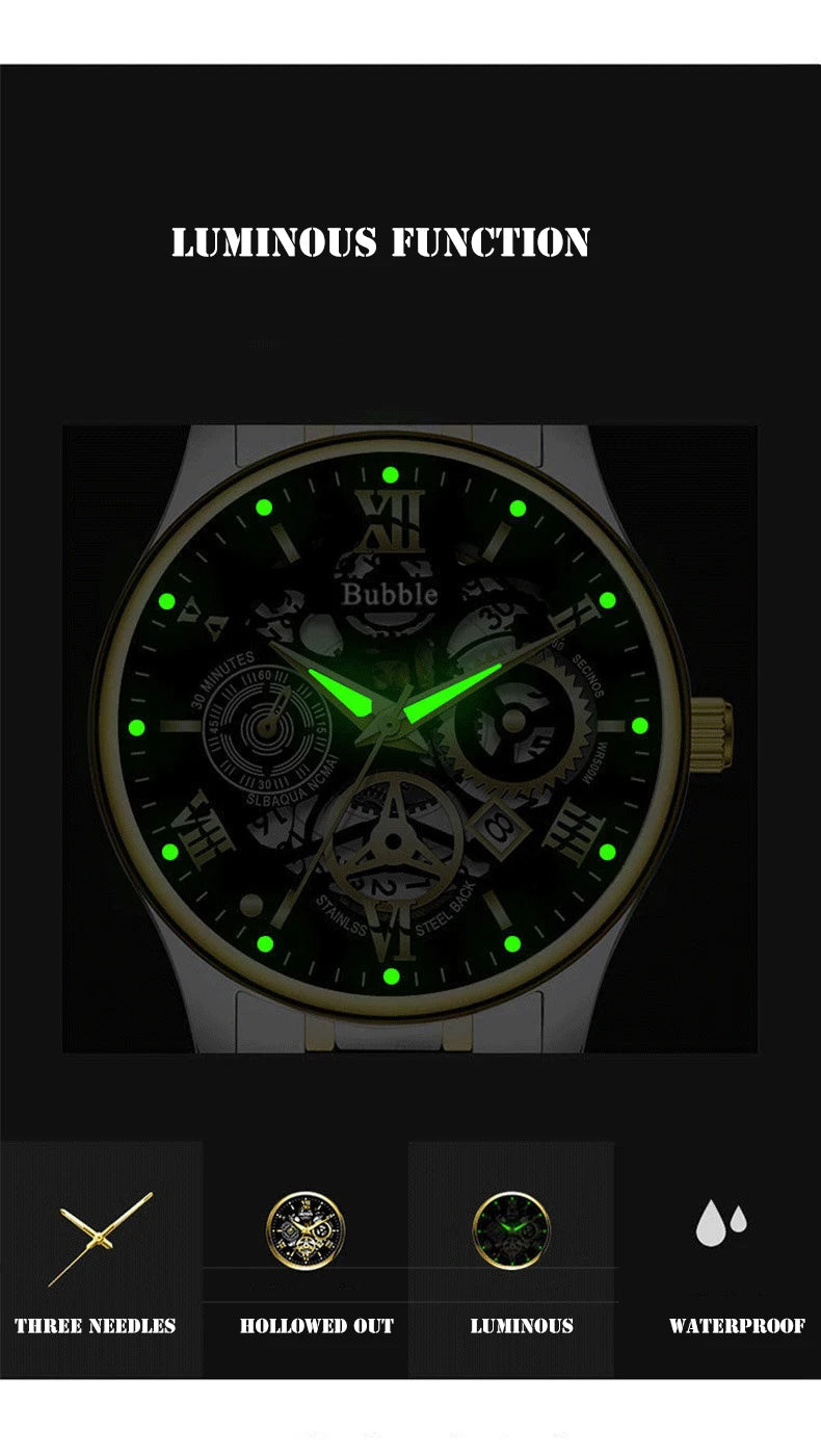 Relogio BUBBLE Luxury Quartz Wristwatches