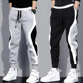 Calça Moleton Masculina com patchwork esportivo