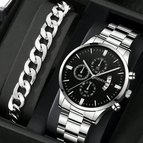 Relógio Deyros de Luxo Calendário Quartzo Pulseira