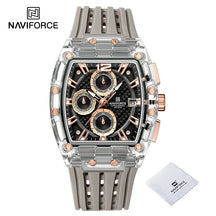 Relógio Naviforce multifuncional de quartzo moda esportes cronógrafo 5atm a prova d'água