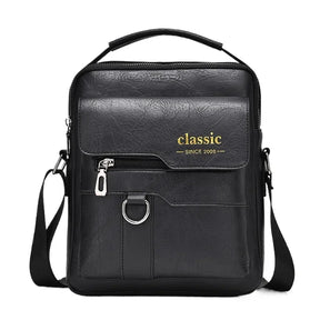 Bolsa crossbody masculina, bolsa de ombro com zíper, bolsa de mão de grande capacidade de couro artificial para homens, bolsa mensageiro