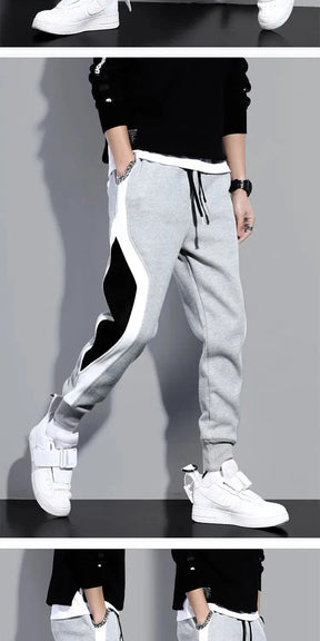 Calça Moleton Masculina com patchwork esportivo