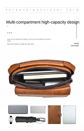 Bolsa crossbody masculina, bolsa de ombro com zíper, bolsa de mão de grande capacidade de couro artificial para homens, bolsa mensageiro