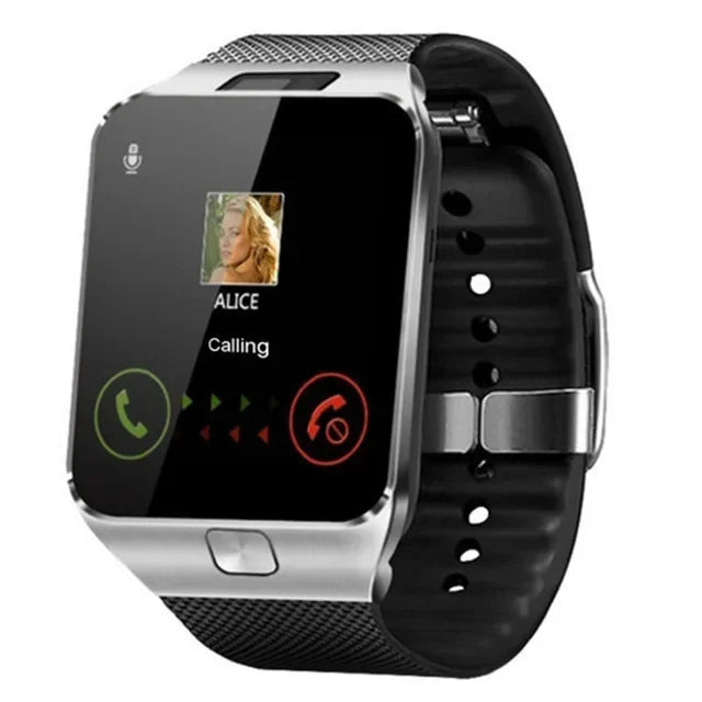 Relógio Digital Inteligente Touch Screen, Pulseira, Câmera, Bluetooth,Cartão SIM, Smartwatch