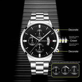 Relógio Deyros de Luxo Calendário Quartzo Pulseira