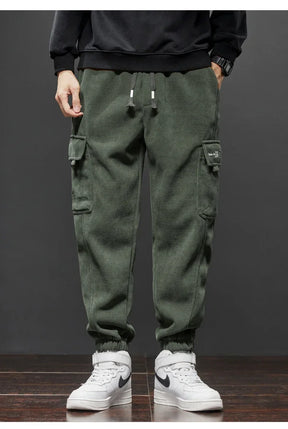 Calça Jogger casual de cintura elástica masculina, harém, correndo, longa, elástica, novo estilo, primavera, outono, com cordão reto