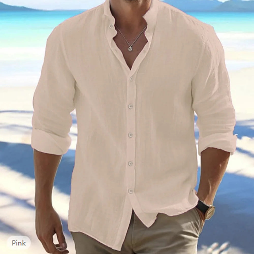 Camisa Social Cotton Casual Beach Style