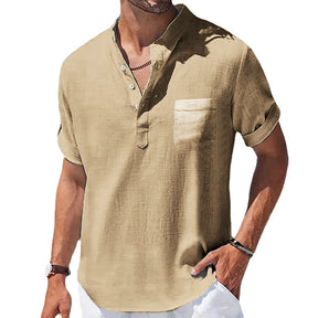 Camisa Social Linho Casual Cotton