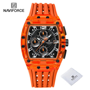 Relógio Naviforce multifuncional de quartzo moda esportes cronógrafo 5atm a prova d'água