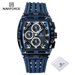 Relógio Naviforce multifuncional de quartzo moda esportes cronógrafo 5atm a prova d'água