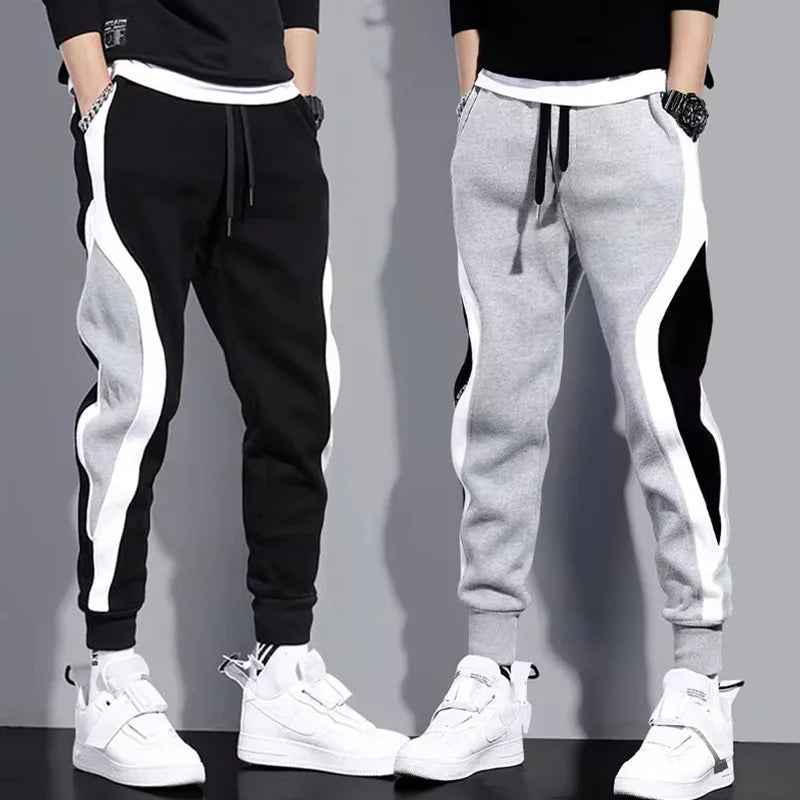 Calça Moleton Masculina com patchwork esportivo