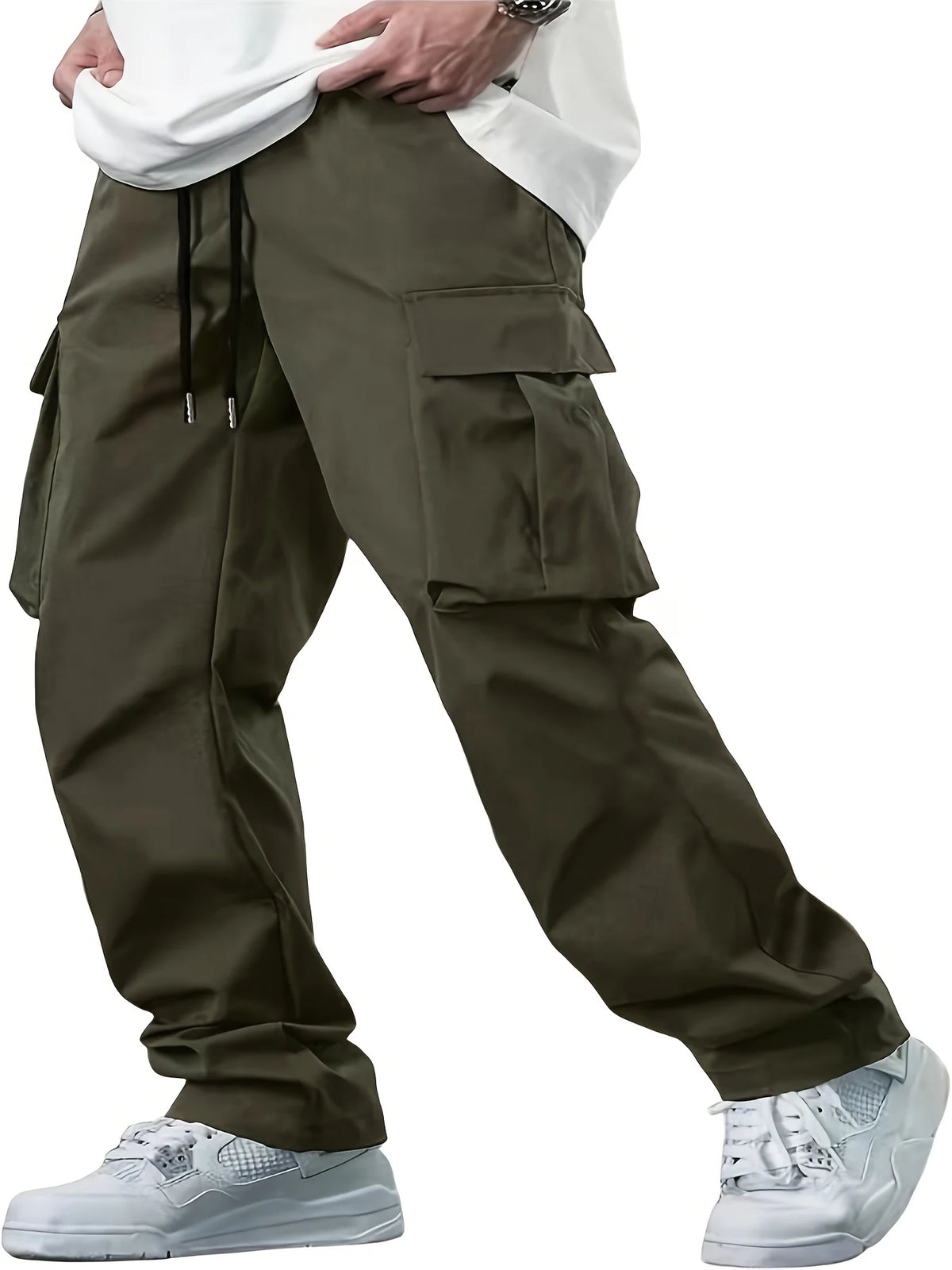 Calça Cargo Acetato Elástico Cintura