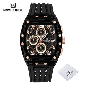 Relógio Naviforce multifuncional de quartzo moda esportes cronógrafo 5atm a prova d'água