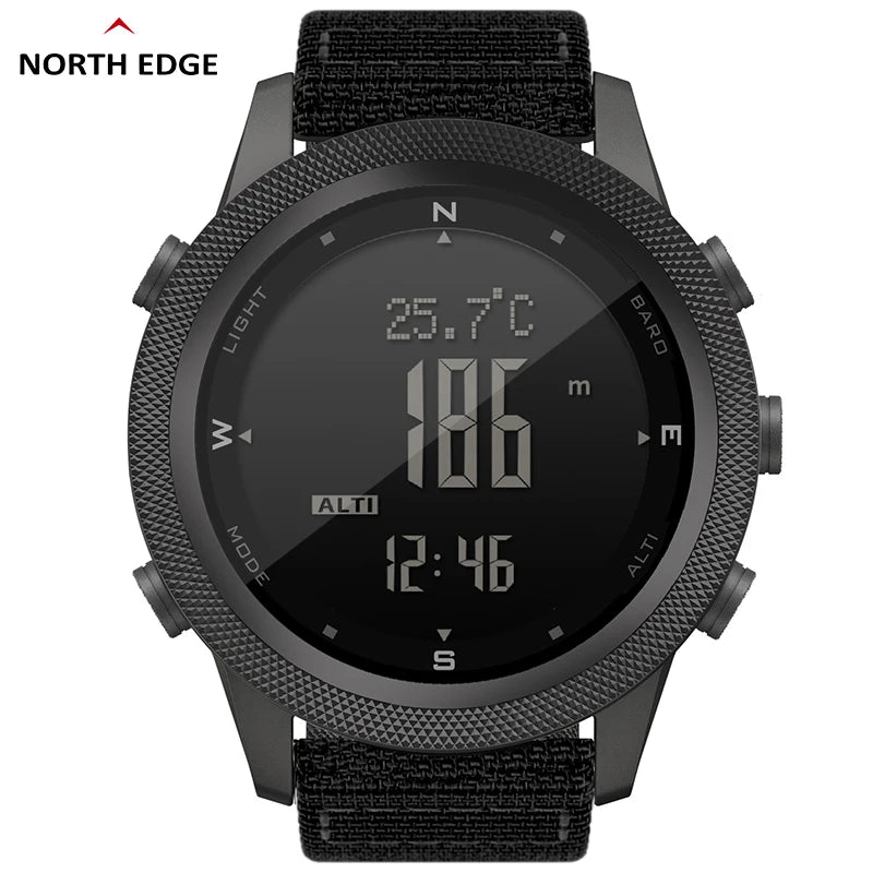Relógio Digital NORTH EDGEl esportes ao ar livre corridas natação altímetro barômetro bússola wr50m