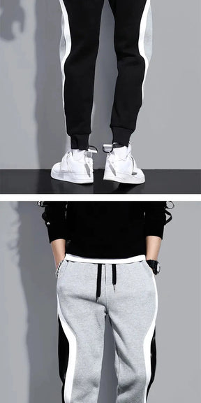 Calça Moleton Masculina com patchwork esportivo