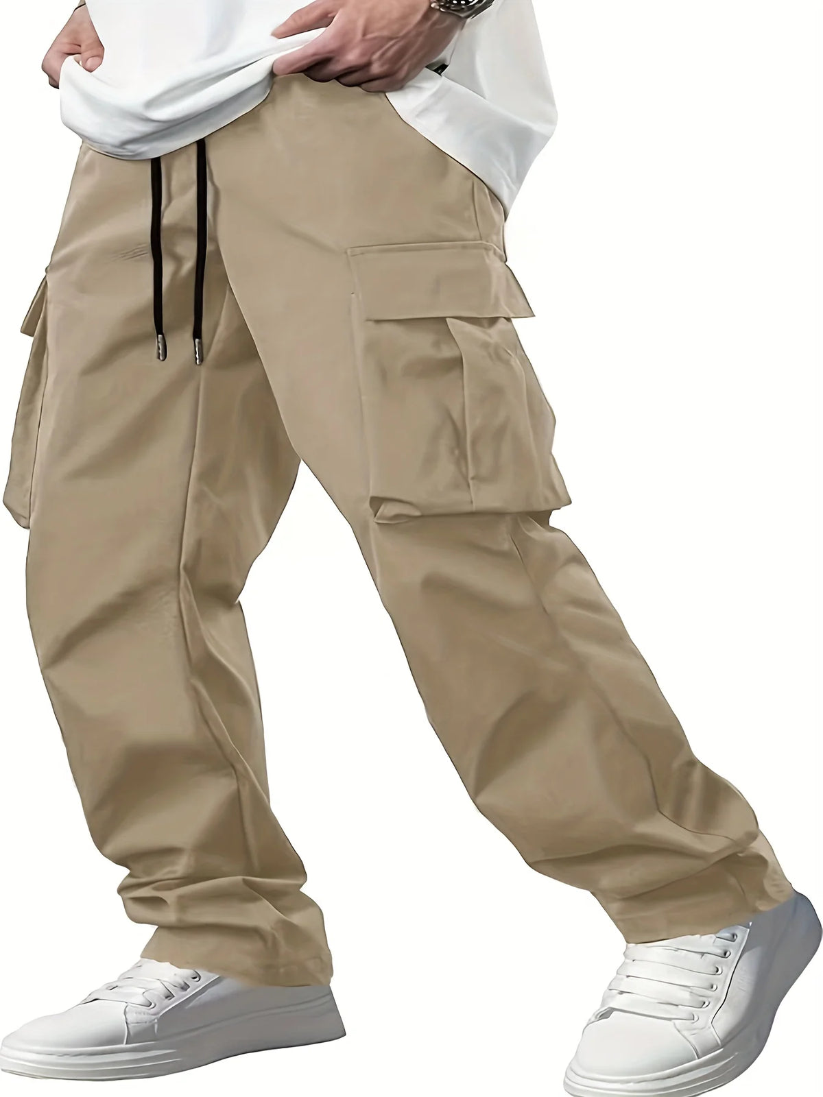 Calça Cargo Acetato Elástico Cintura