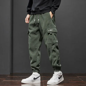 Calça Jogger casual de cintura elástica masculina, harém, correndo, longa, elástica, novo estilo, primavera, outono, com cordão reto