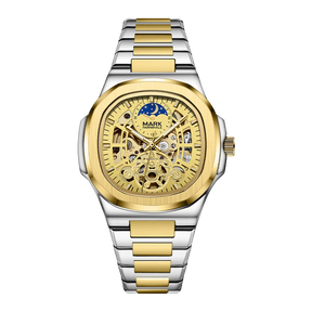 Relógio Tourbillon esqueleto luxo automático  quadrado à prova d'água