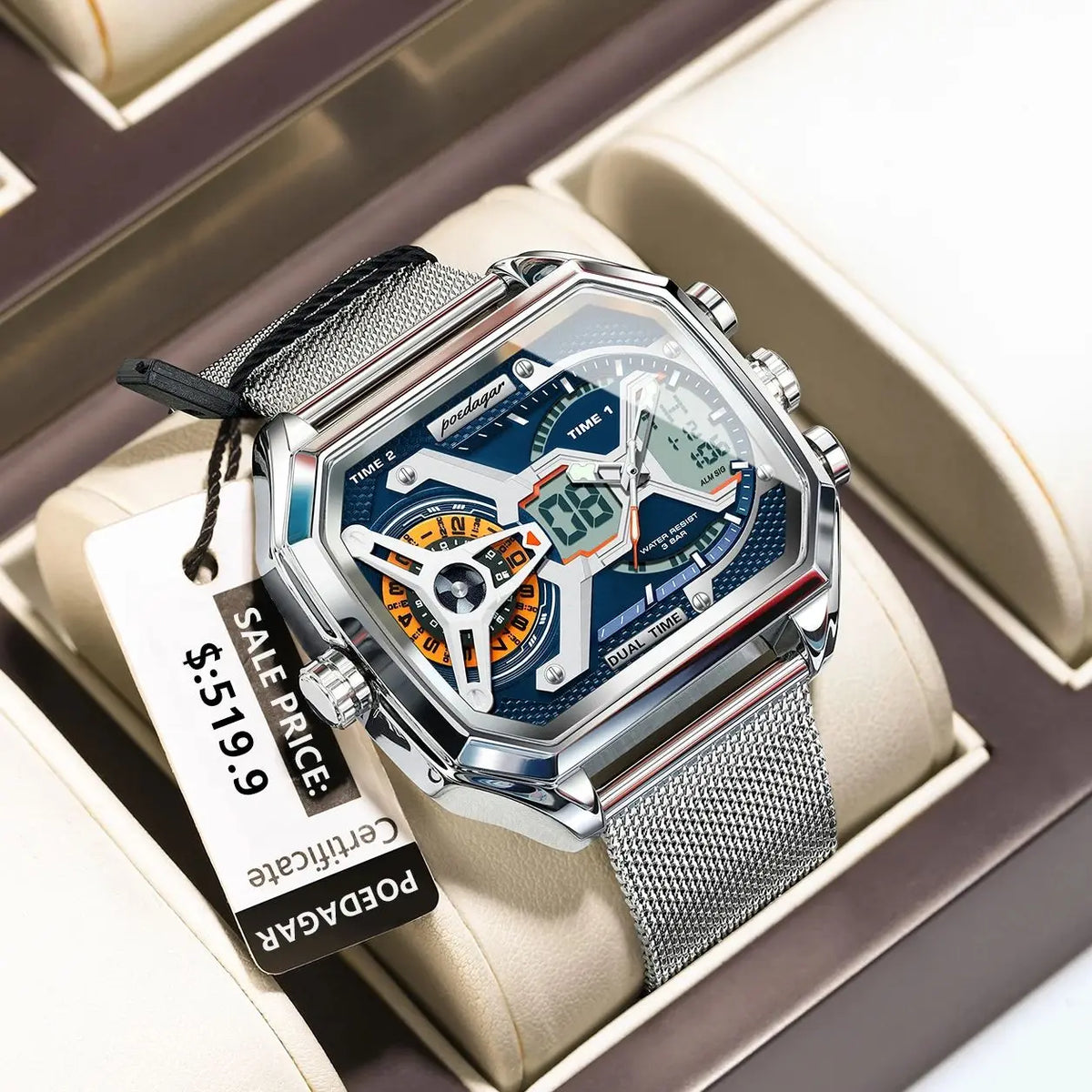 Relógio POEDAGAR ANALOG-DIGITAL Quartz Watches