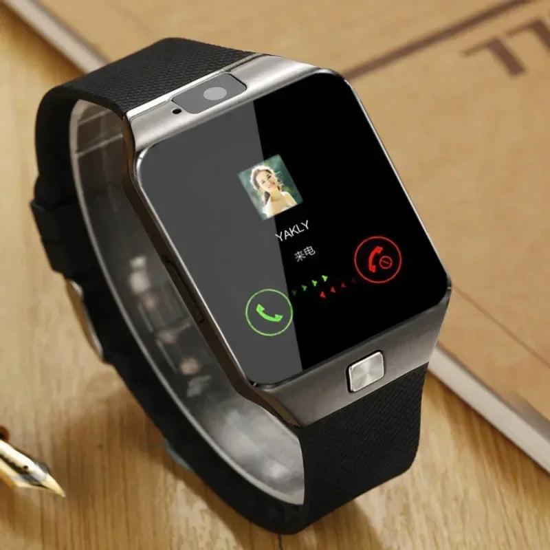 Relógio Digital Inteligente Touch Screen, Pulseira, Câmera, Bluetooth,Cartão SIM, Smartwatch