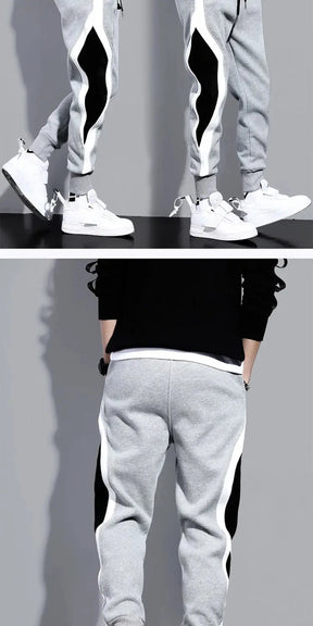 Calça Moleton Masculina com patchwork esportivo