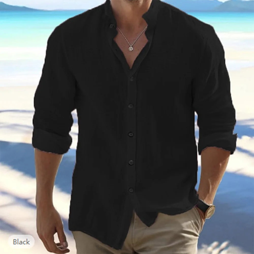 Camisa Social Cotton Casual Beach Style